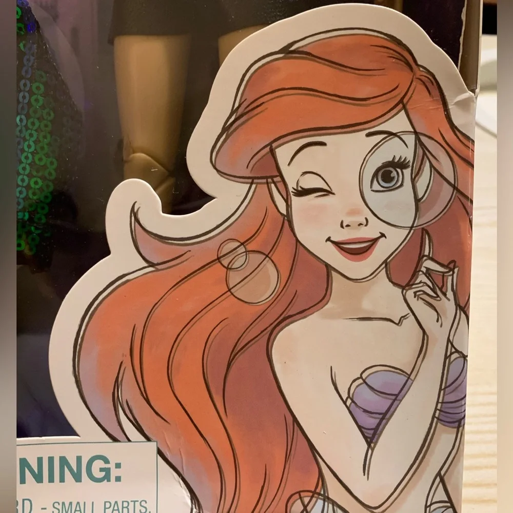 Disney Ariel Doll in Purple and Black Ensemble - Picture 11 of 14